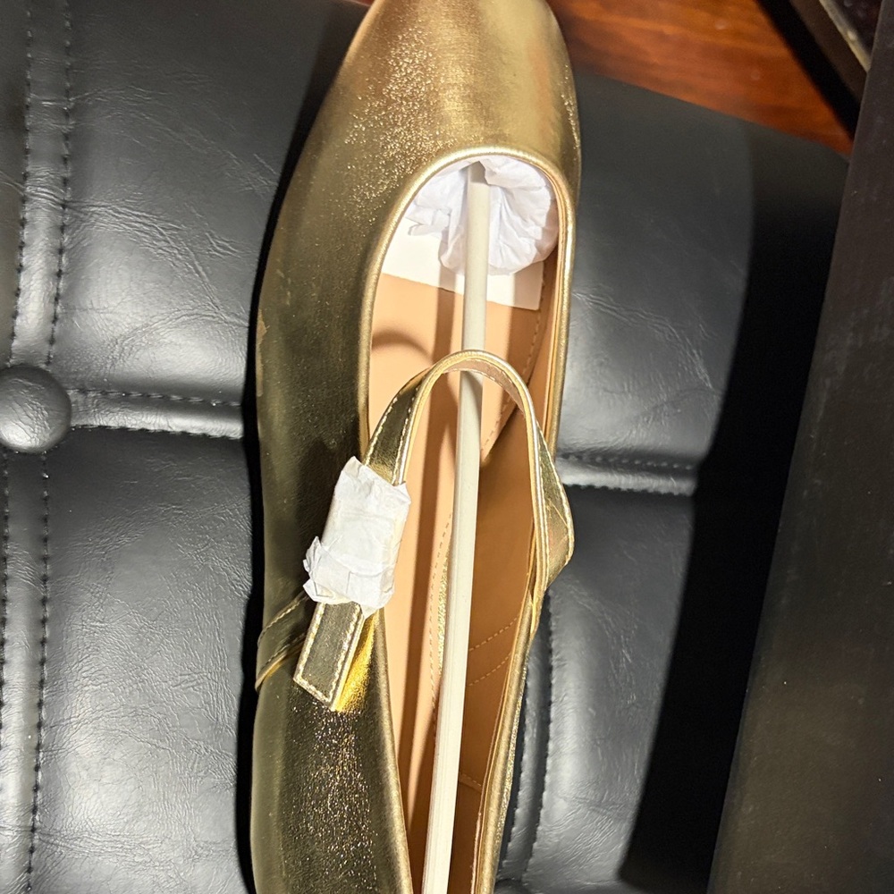New York & Company Metallic Gold Mary Jane Ballet Flat
Still in box NWT